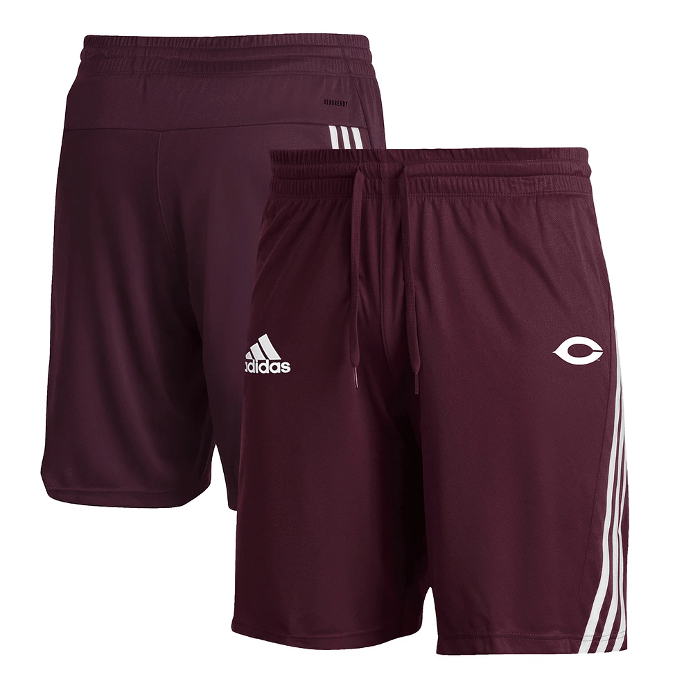 Men's adidas Maroon UChicago Maroons Three-Stripe Knit Shorts