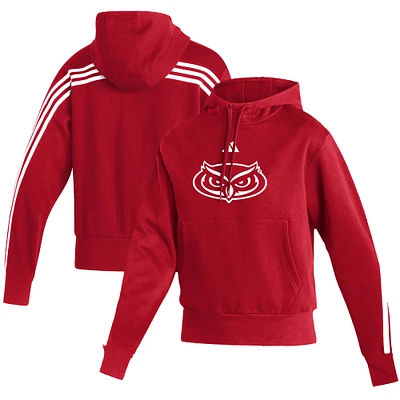 Women's adidas Red Florida Atlantic Owls Fashion Pullover Hoodie