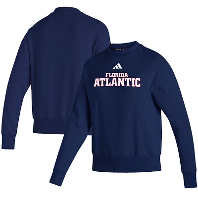 Women's adidas Navy Florida Atlantic Owls Premium Retro Pullover Sweatshirt