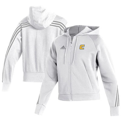 Women's adidas White Tennessee Chattanooga Mocs Fashion Full-Zip Hoodie