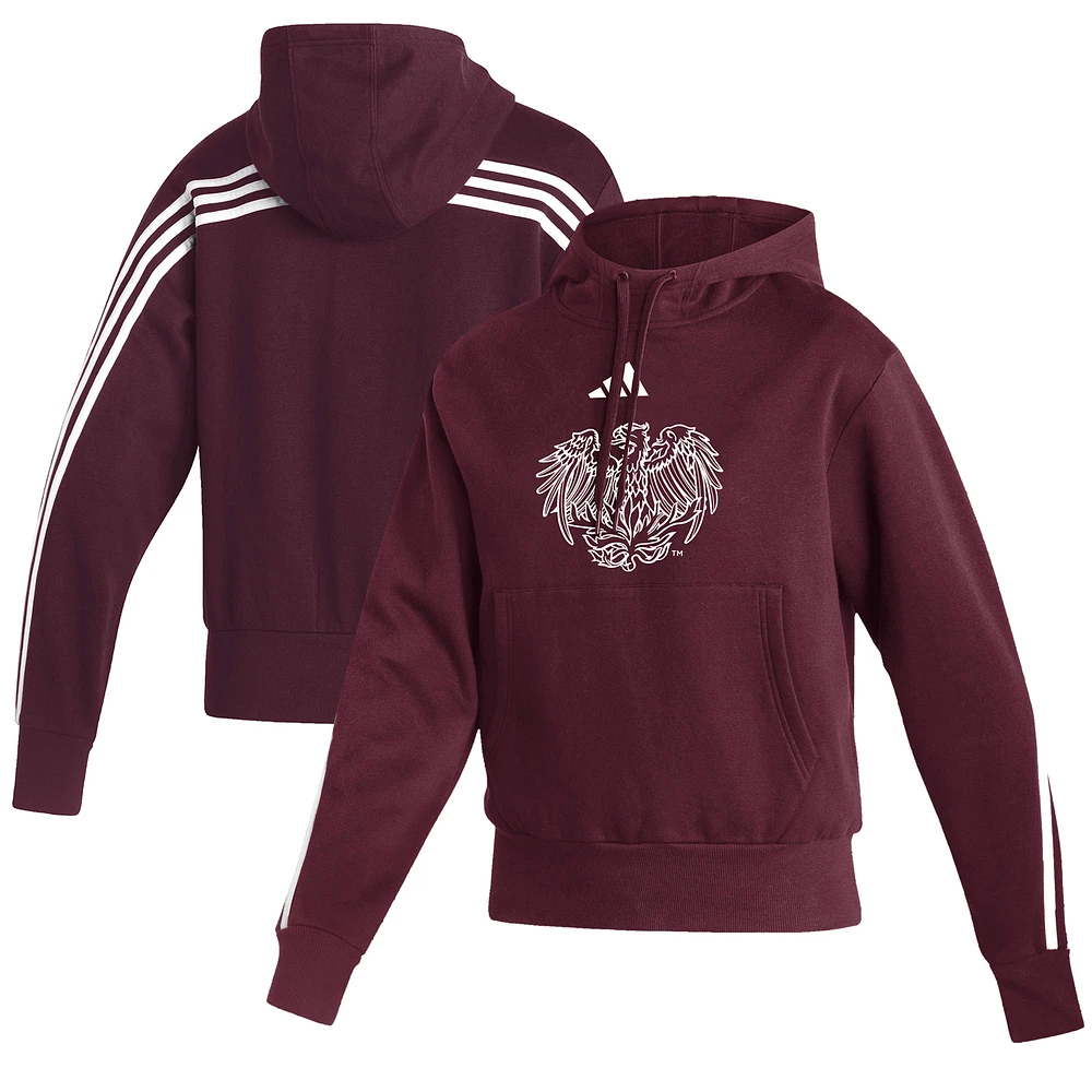 Women's adidas Maroon UChicago Maroons Fashion Pullover Hoodie