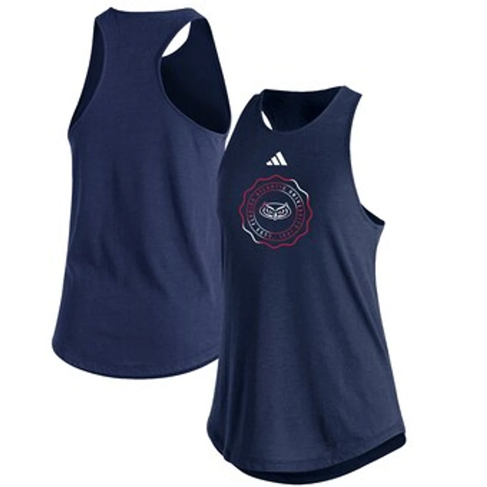 Women's adidas Navy Florida Atlantic Owls Fashion Tri-Blend Tank Top