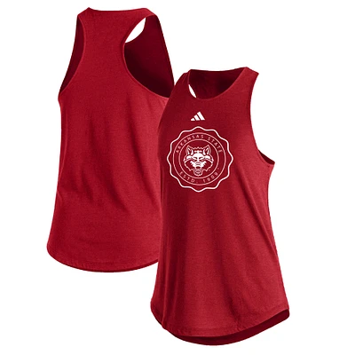Women's adidas Red Arkansas State Wolves Fashion Tri-Blend Tank Top