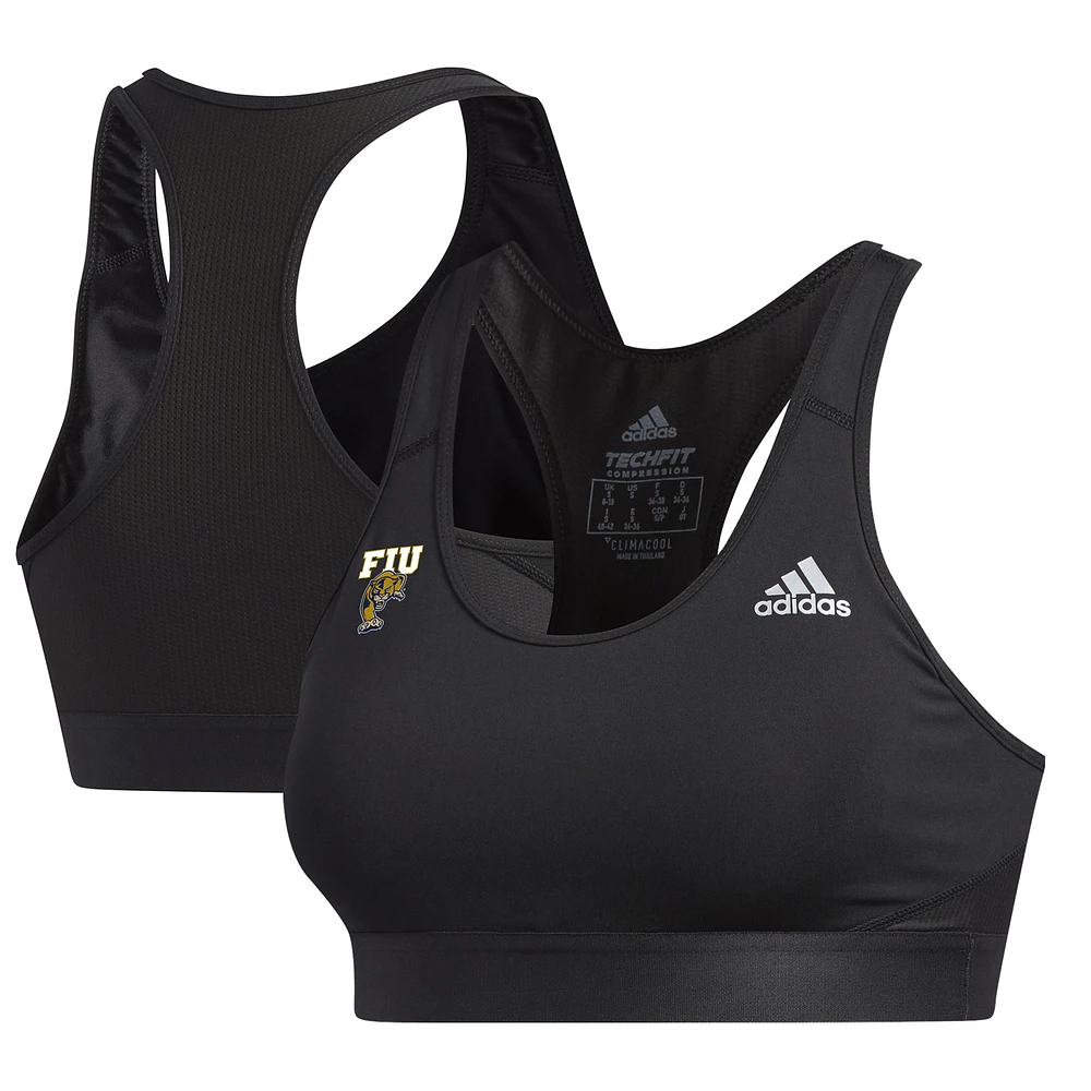 Women's adidas Black FIU Panthers Alphaskin Bra
