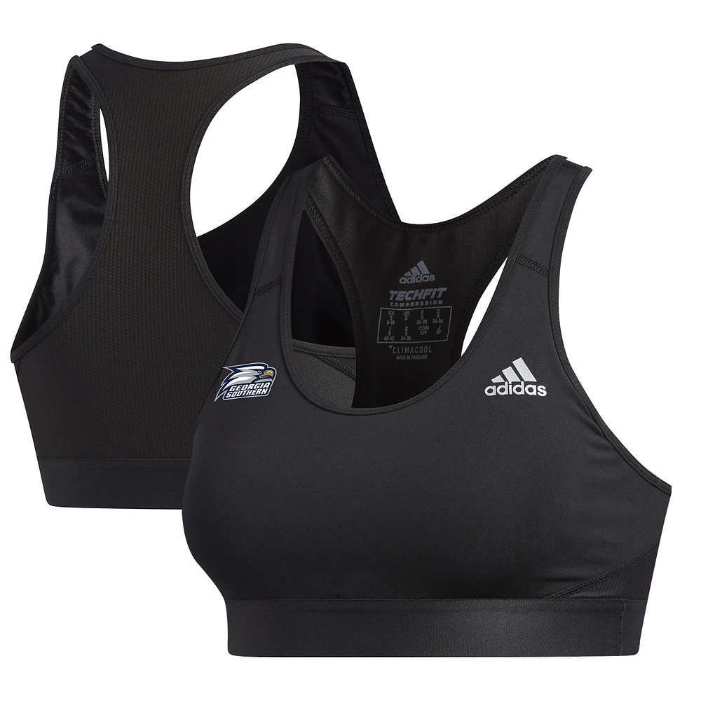 Women's adidas Black Georgia Southern Eagles Alphaskin Bra
