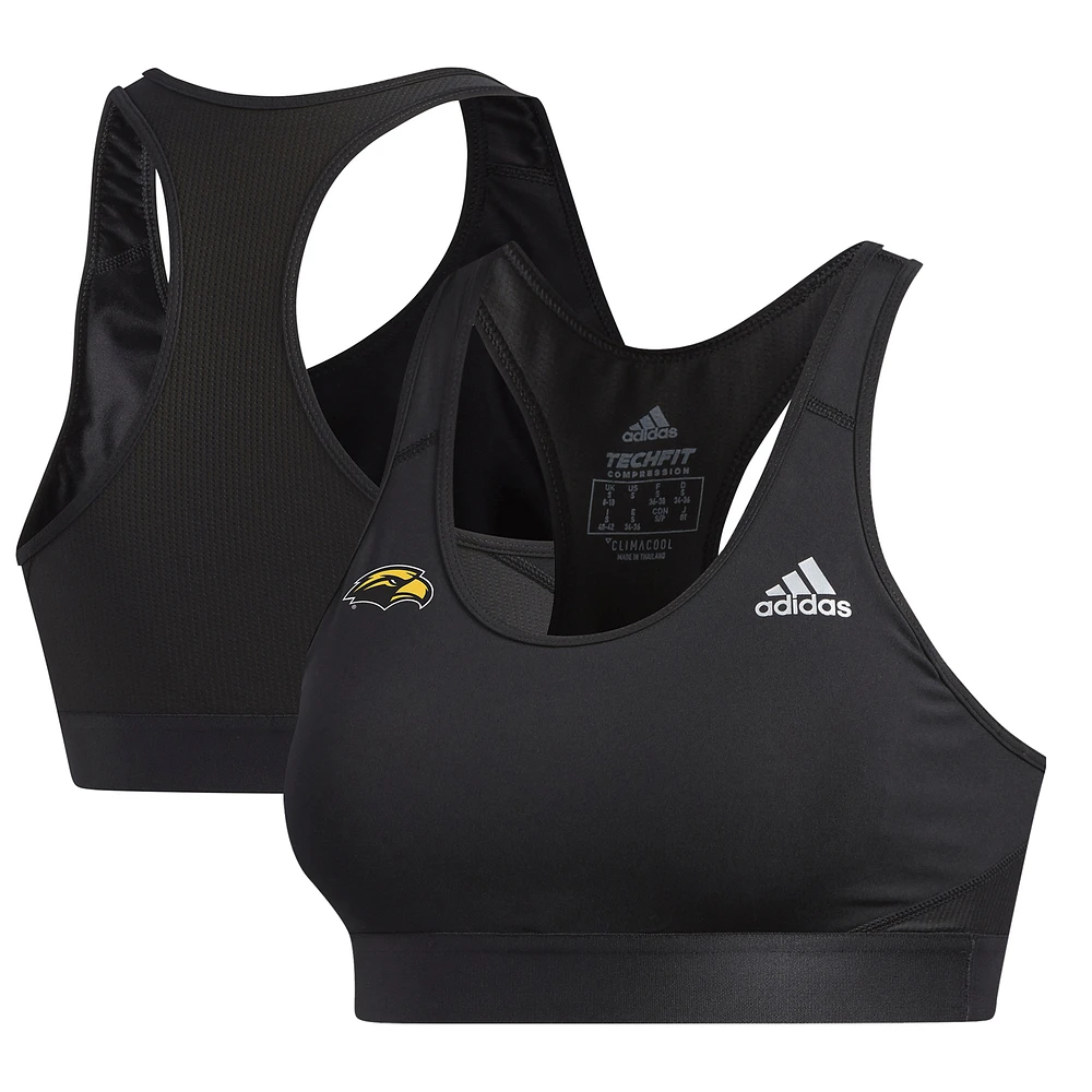 Women's adidas Black Southern Miss Golden Eagles Alphaskin Bra
