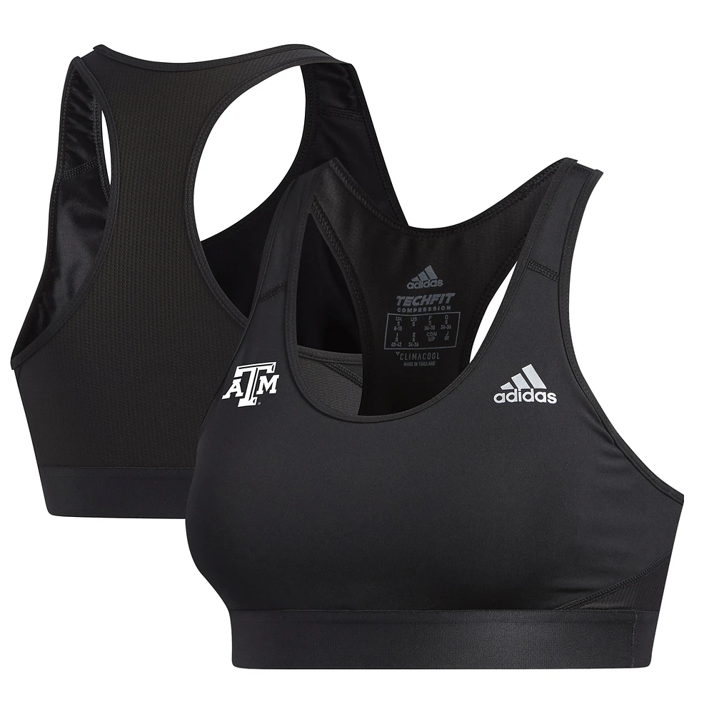 Women's adidas Black Texas A&M Aggies Alphaskin Bra