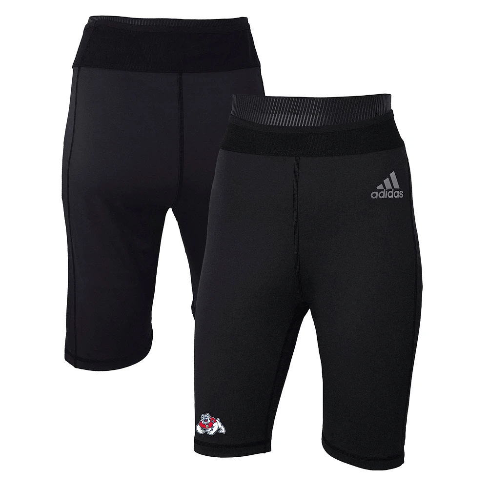 Women's adidas Black Fresno State Bulldogs Biker Shorts