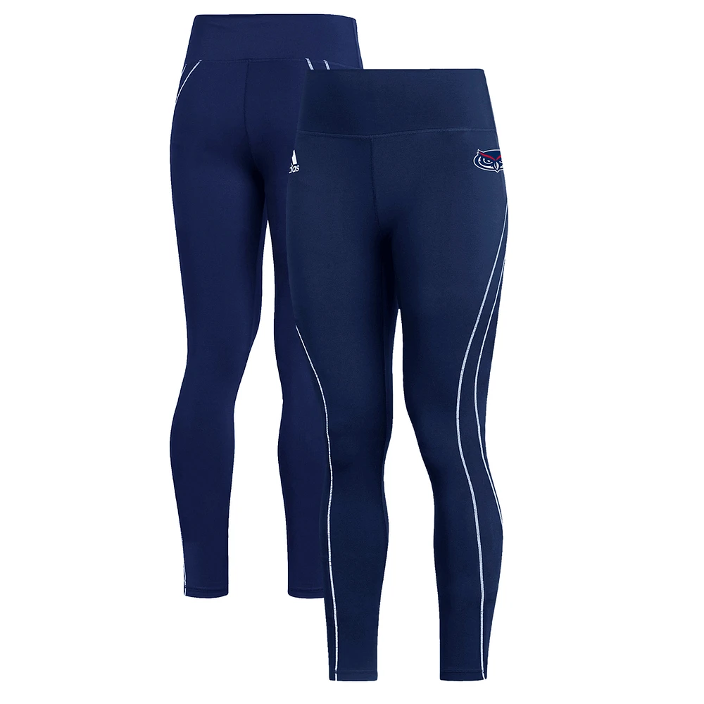 Women's adidas Navy Florida Atlantic Owls Stadium Training 7/8 Leggings