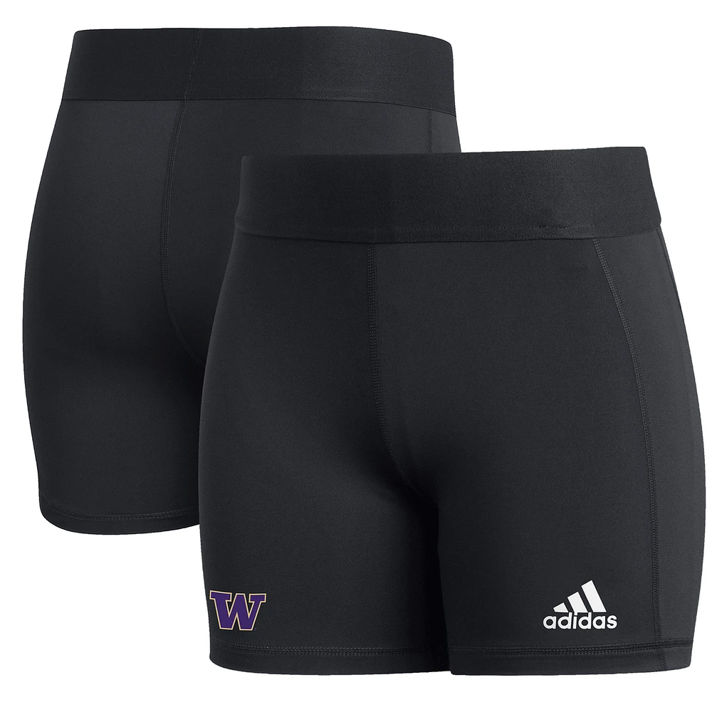Women's adidas Black Washington Huskies Alphaskin Shorts