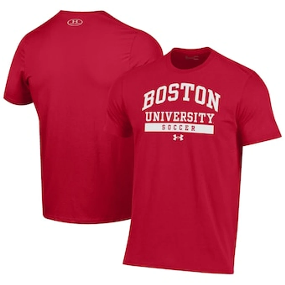 Men's Under Armour Scarlet Boston University Soccer Performance T-Shirt