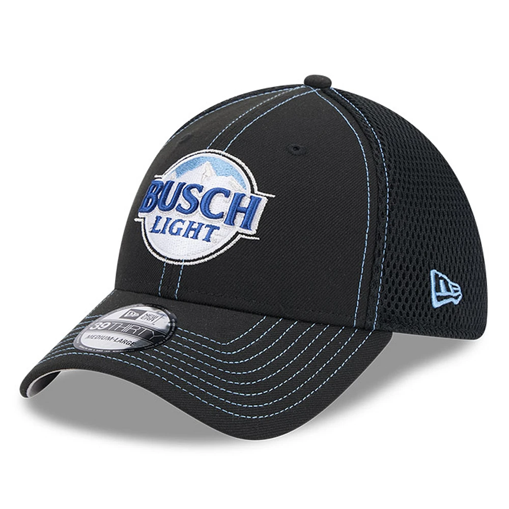Men's New Era Black Ross Chastain Busch Light 39THIRTY Flex Hat