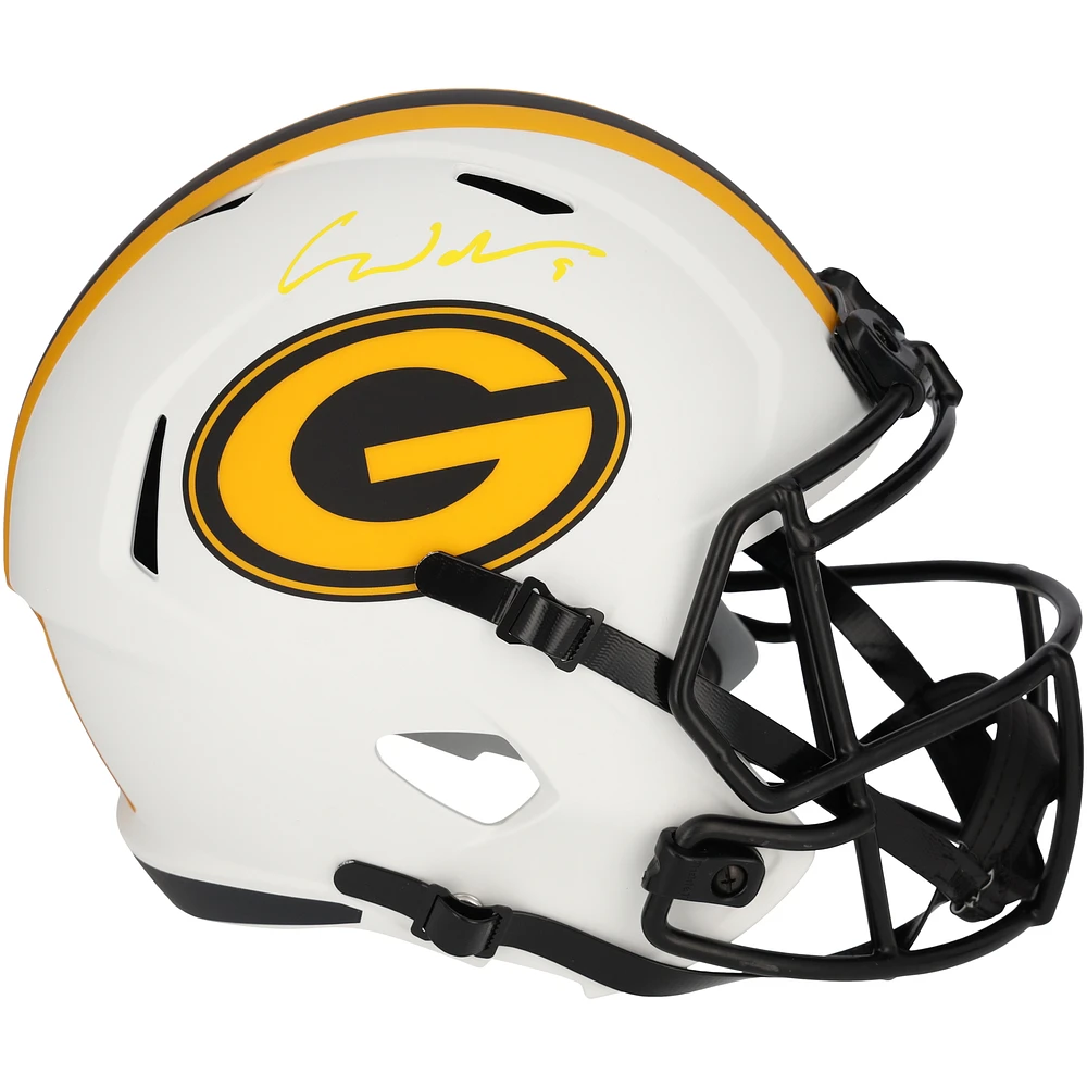 Christian Watson Green Bay Packers Autographed Riddell Replica Helmet