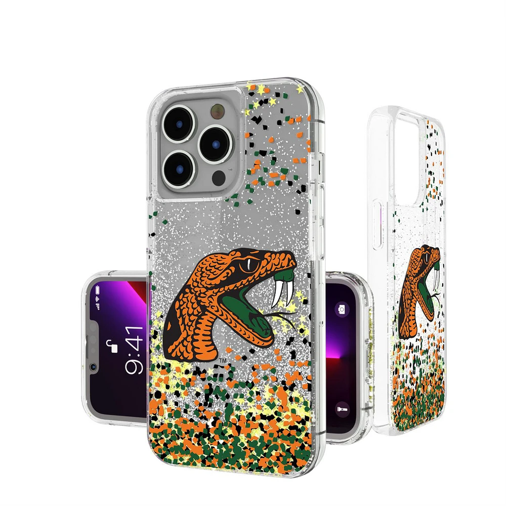 Keyscaper Florida A&M Rattlers iPhone Glitter Case with Confetti Design