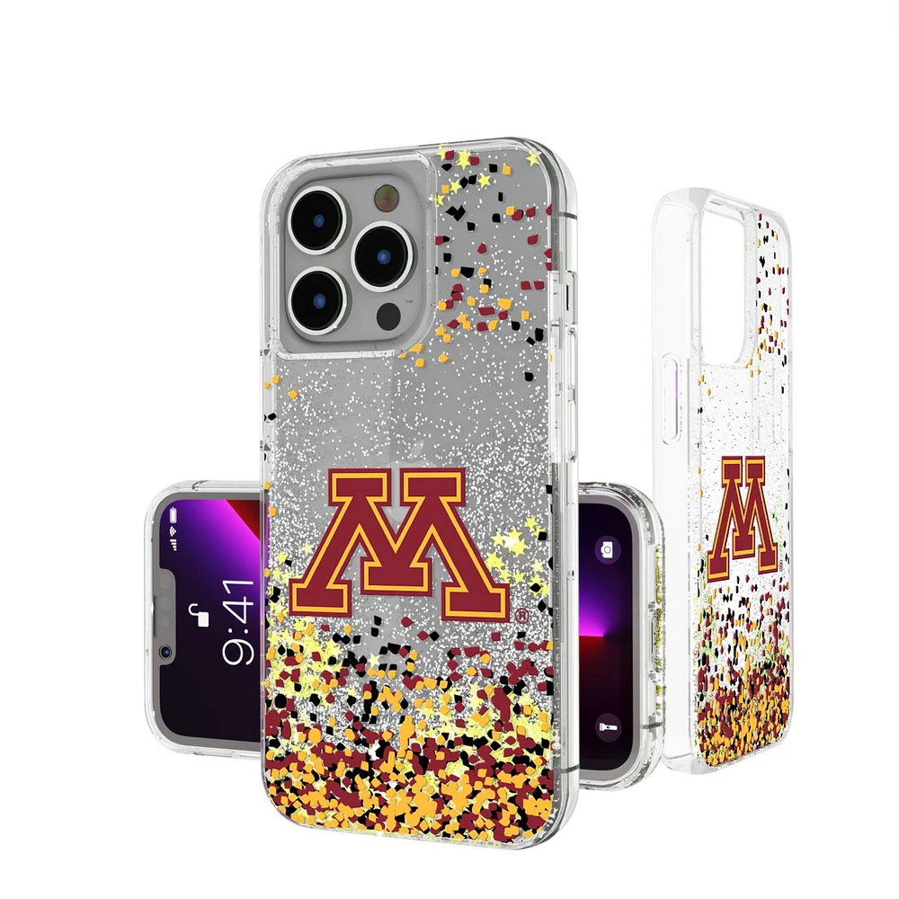 Keyscaper Minnesota Golden Gophers iPhone Glitter Case with Confetti Design