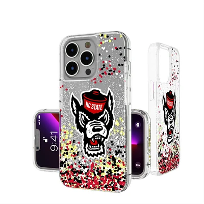Keyscaper NC State Wolfpack iPhone Glitter Case with Confetti Design
