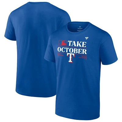 Men's Fanatics Royal Texas Rangers 2023 Postseason Locker Room Big & Tall T-Shirt