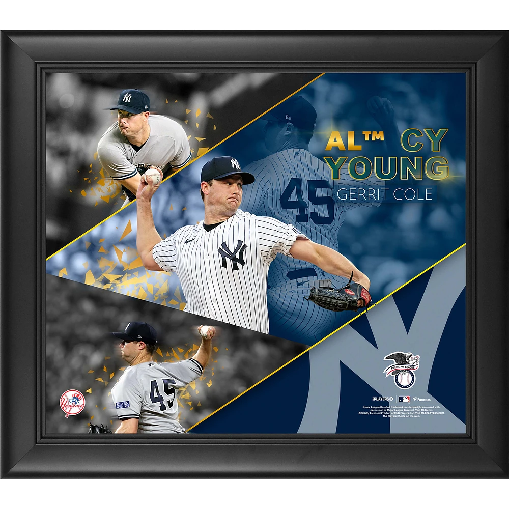 Gerrit Cole New York Yankees Framed 2023 American League Cy Young Award 15" x 17" Collage
