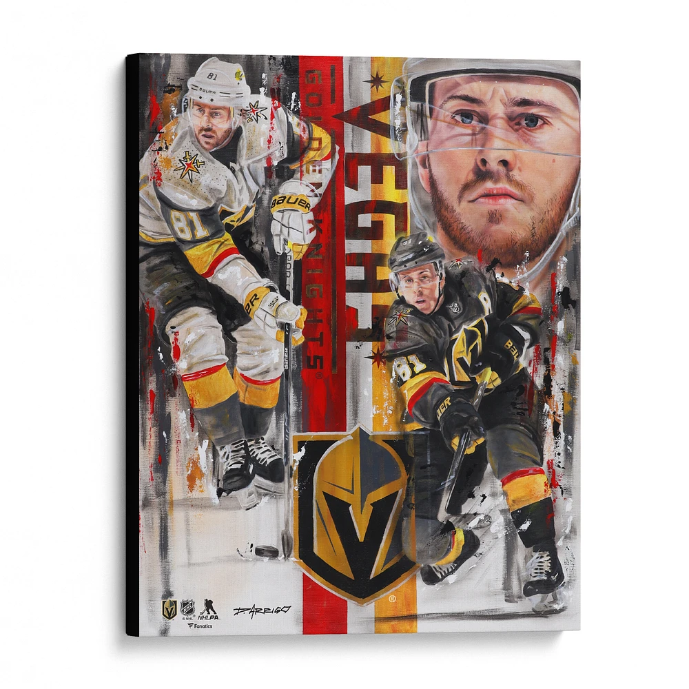 Jonathan Marchessault Vegas Golden Knights Stretched 16" x 20" Embellished Canvas Giclee Print - Art by David Arrigo