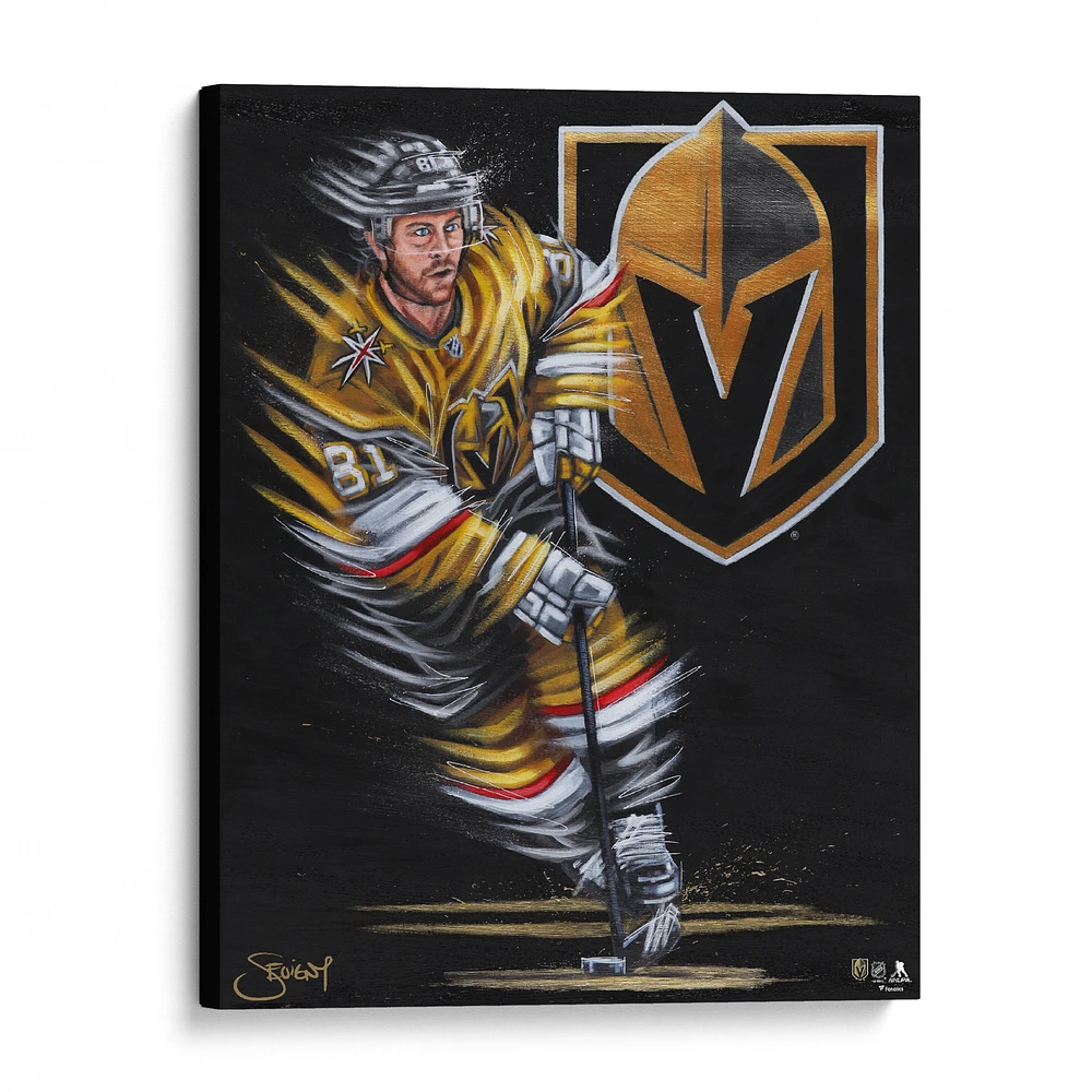 Jonathan Marchessault Vegas Golden Knights 16" x 20" Embellished Canvas Giclee Print - Art by Eric Sevigny