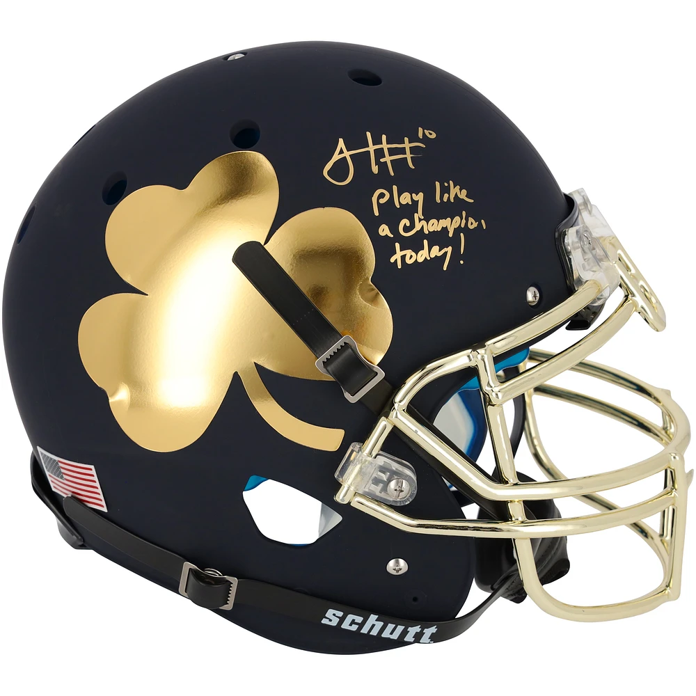 Sam Hartman Notre Dame Fighting Irish Autographed Schutt Authentic Helmet with Inscription