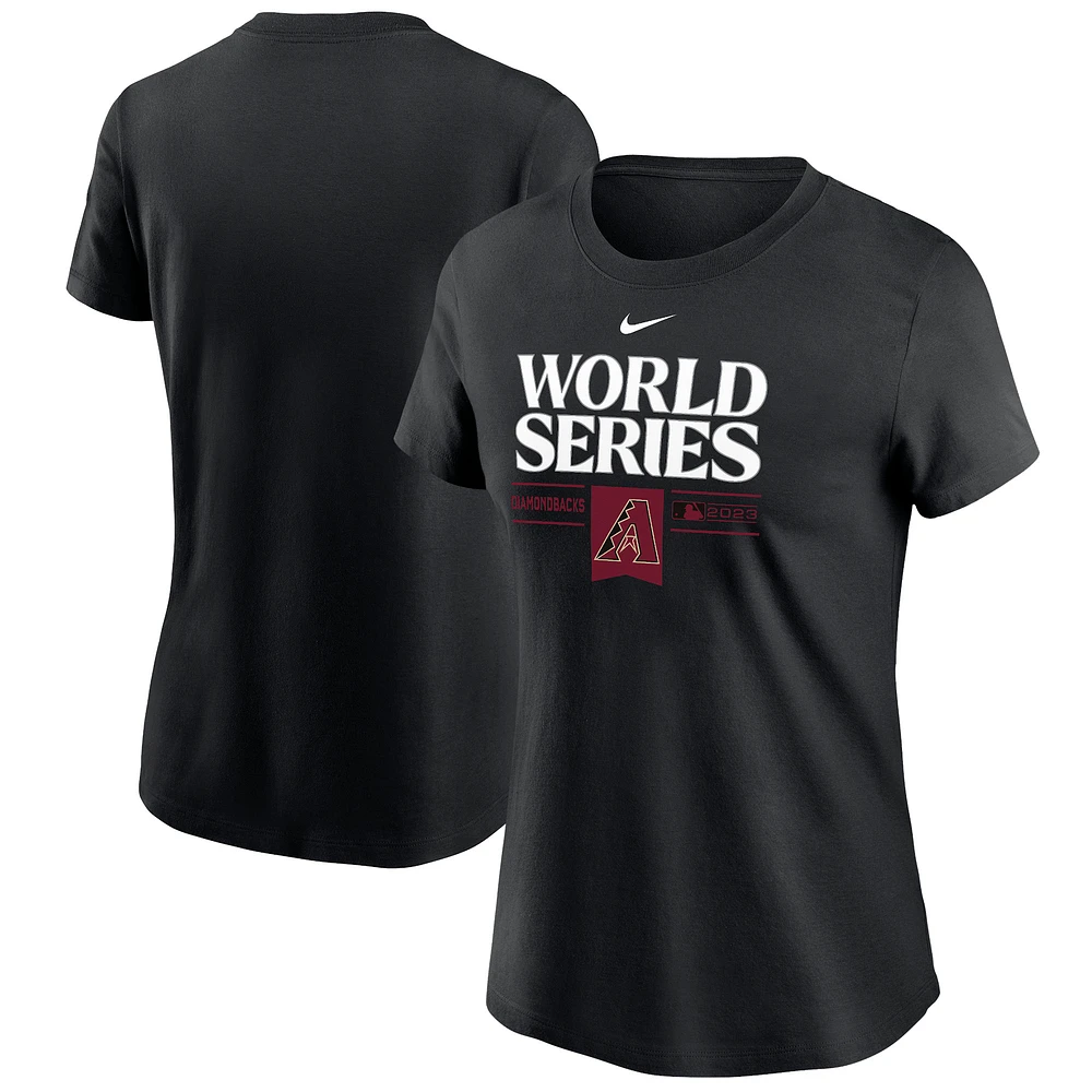 Women's Nike Black Arizona Diamondbacks 2023 World Series Authentic Collection T-Shirt
