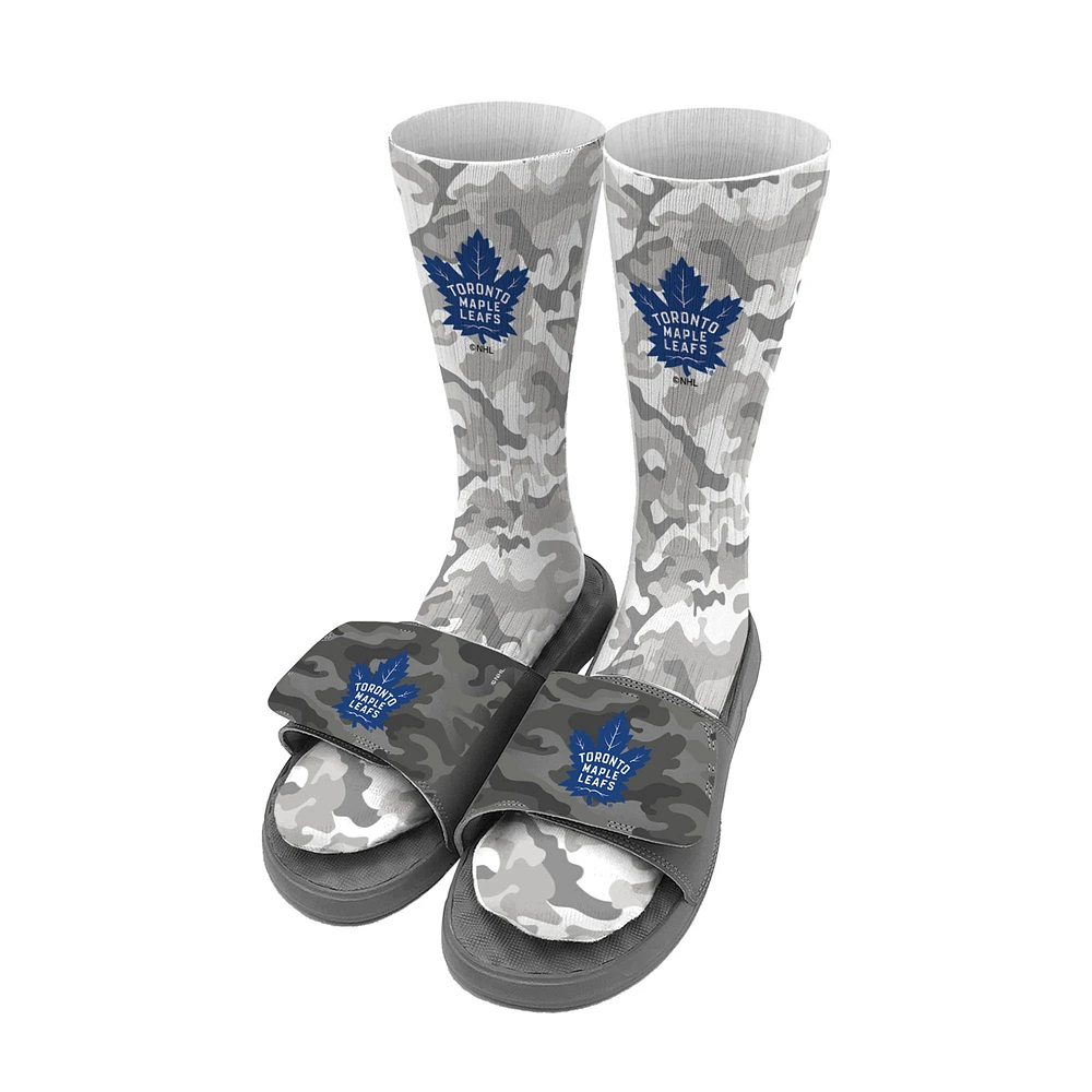 Youth ISlide Gray Toronto Maple Leafs Camo Sock & Slide Bundle