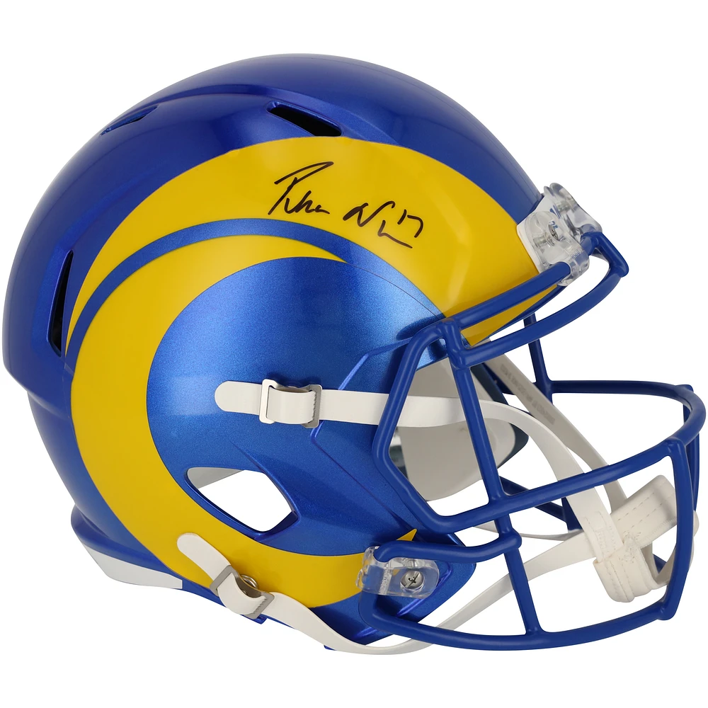 Puka Nacua Los Angeles Rams Autographed Riddell Speed Replica Helmet
