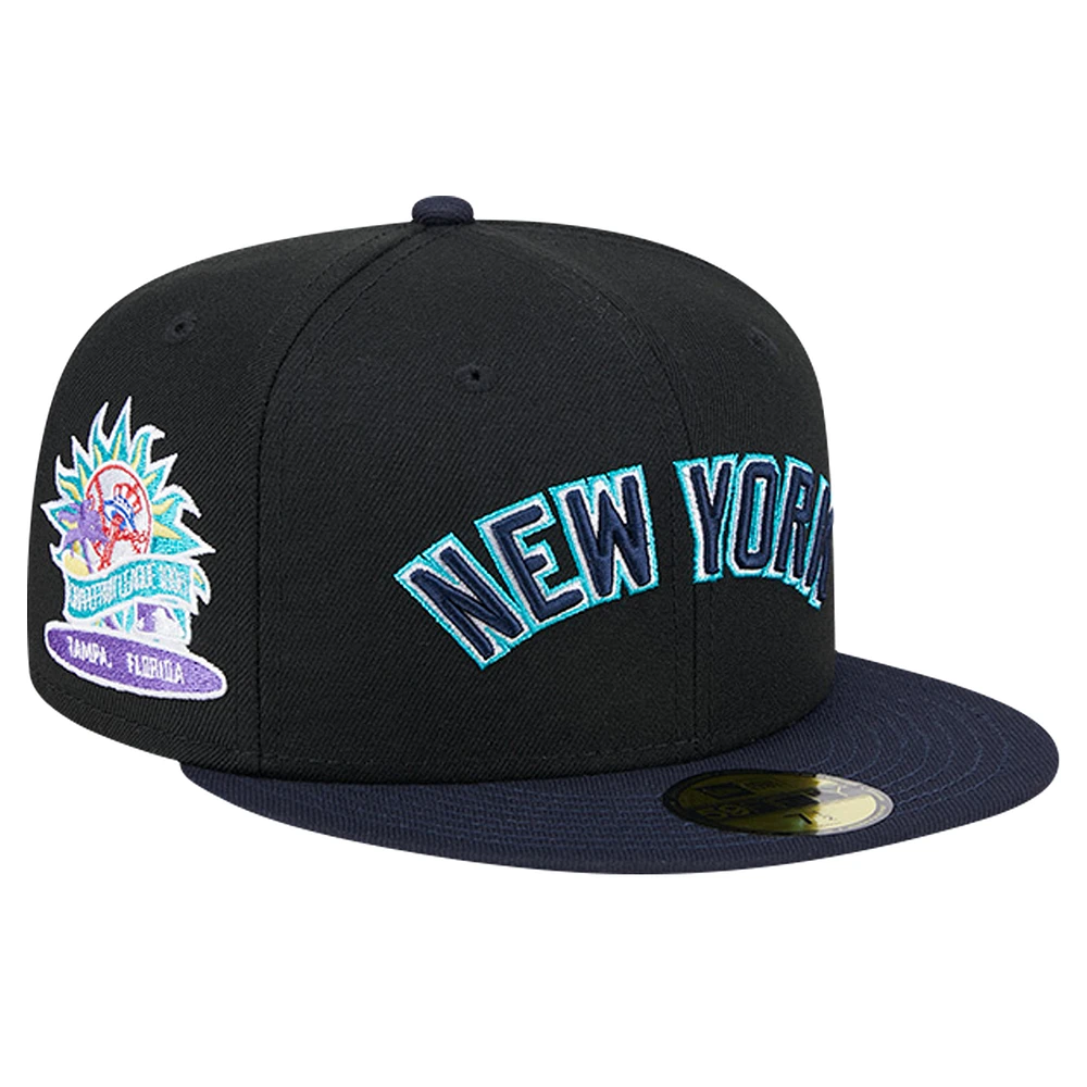 Men's New Era Black York Yankees Retro Spring Training 59FIFTY Fitted Hat