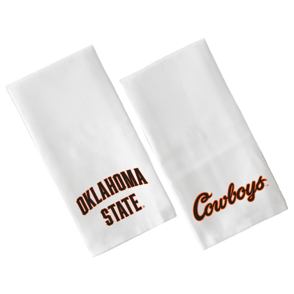Little Birdie Oklahoma State Cowboys Two-Pack Tea Towel Set