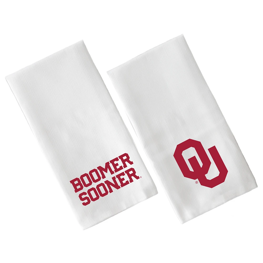 Little Birdie Oklahoma Sooners Two-Pack Tea Towel Set