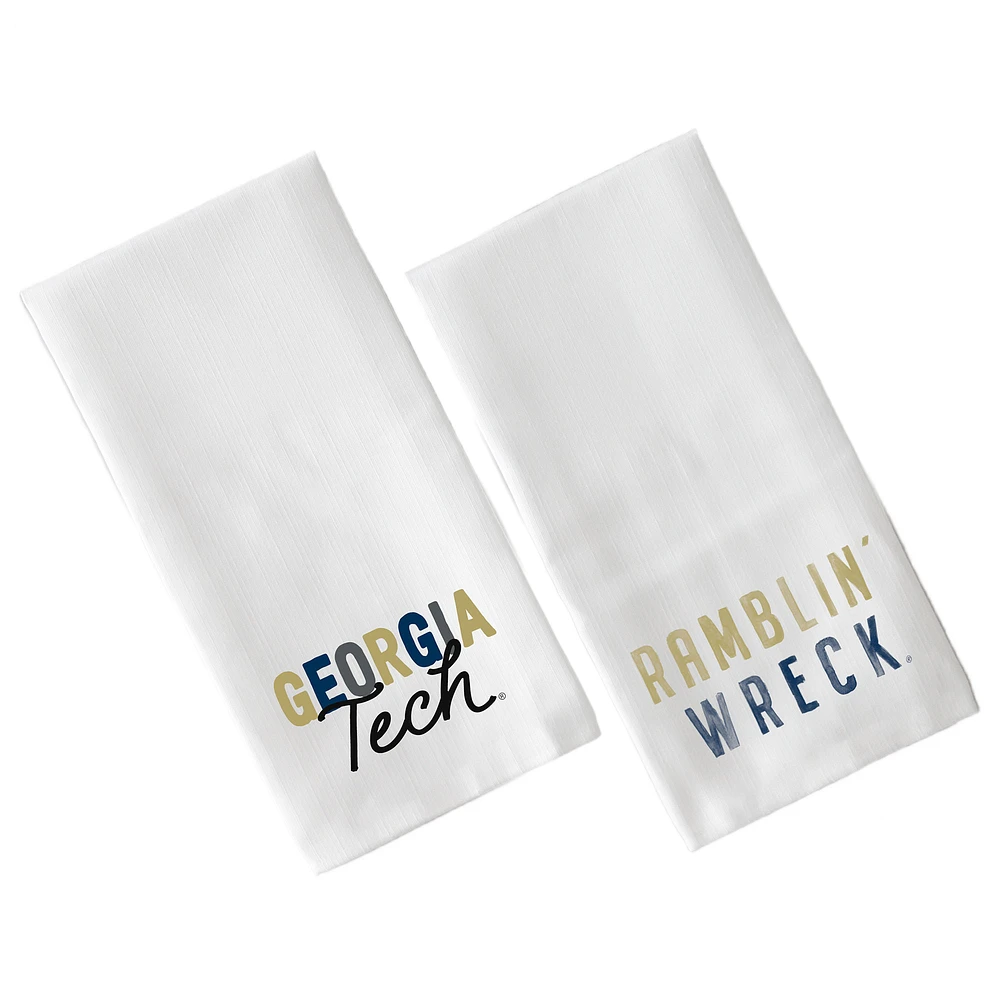 Little Birdie Georgia Tech Yellow Jackets Two-Pack Tea Towel Set