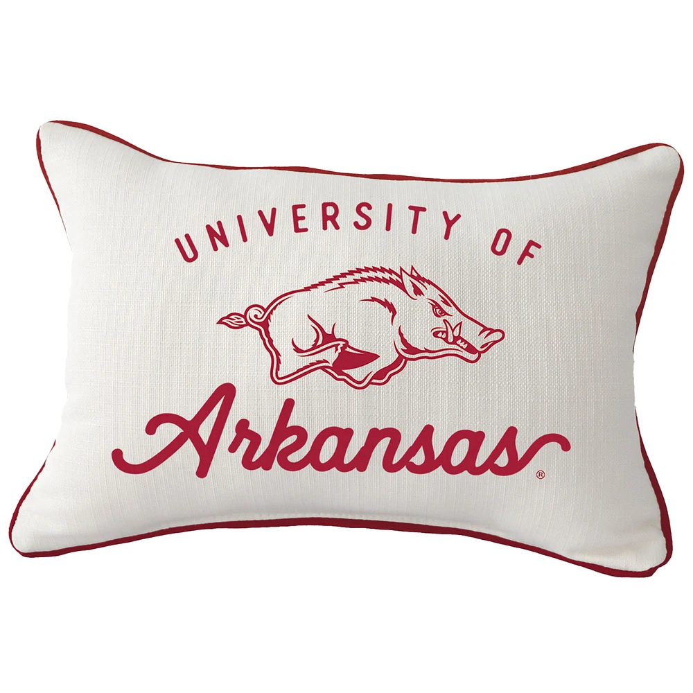 Arkansas Razorbacks Retro Rectangular Piped Pillow