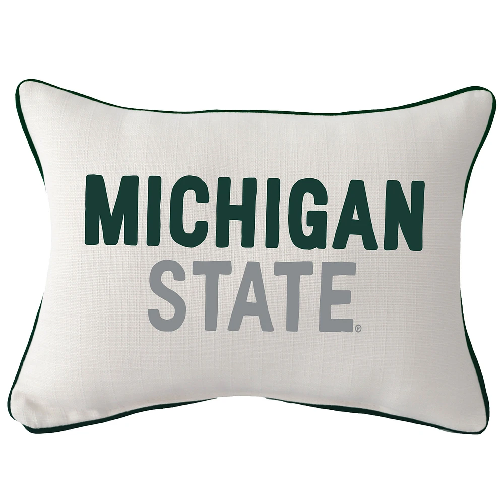 Michigan State Spartans Tones Rectangular Piped Pillow