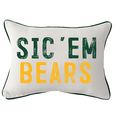 Baylor Bears Distressed Logo Rectangular Piped Pillow