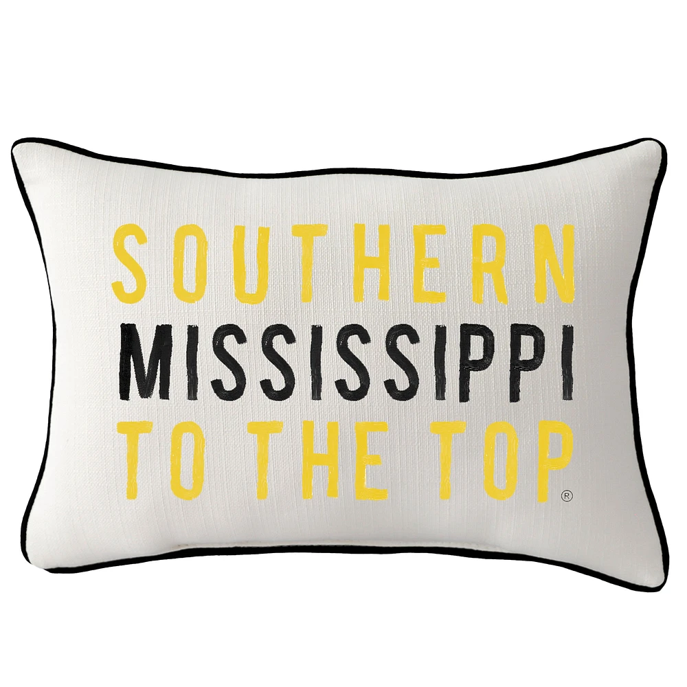 Southern Miss Golden Eagles Poster Rectangular Piped Pillow