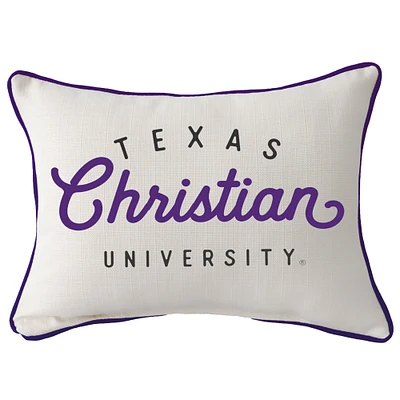 TCU Horned Frogs Heritage Rectangular Piped Pillow