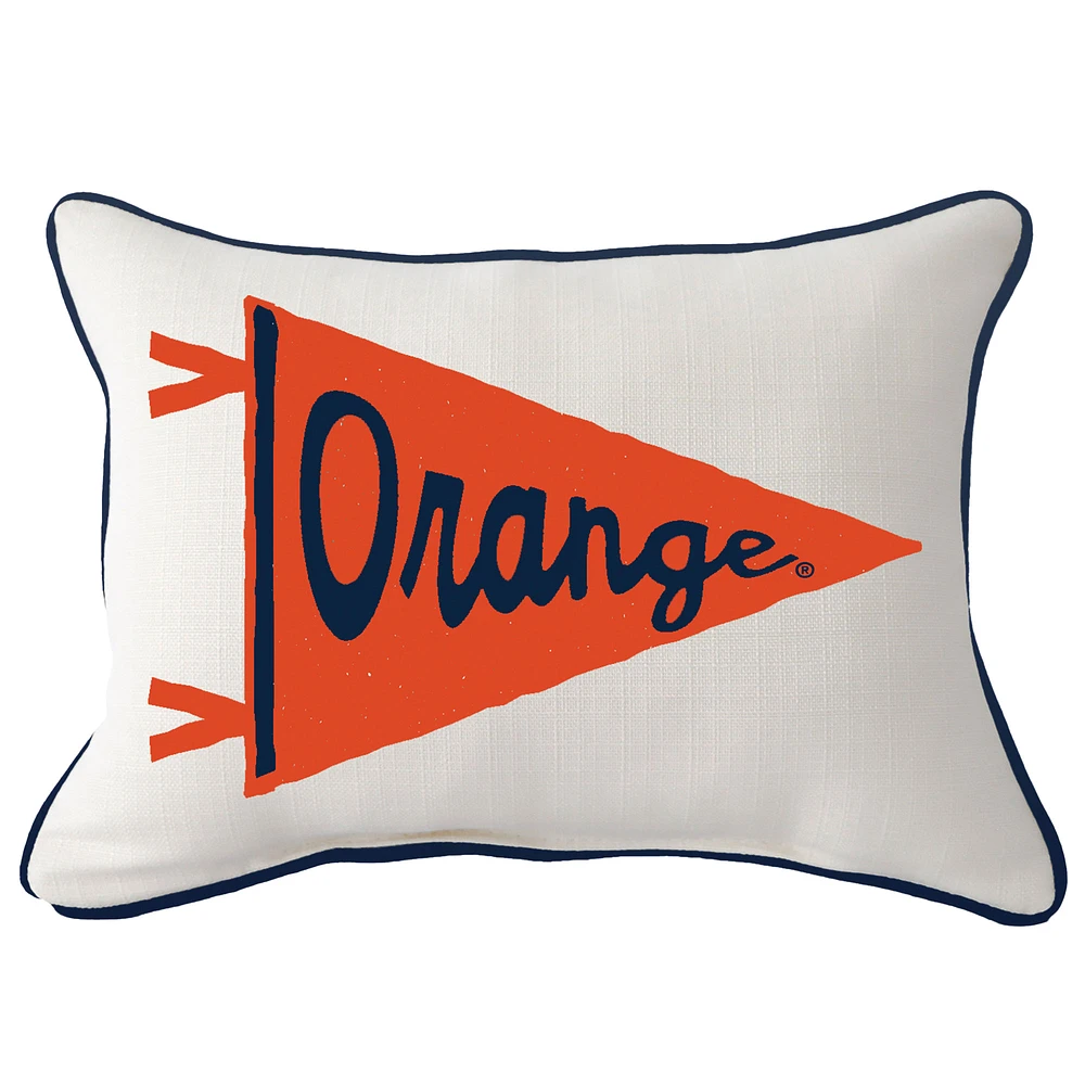Syracuse Orange Pennant Rectangular Piped Pillow