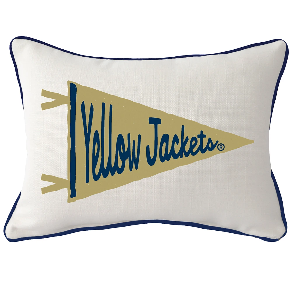 Georgia Tech Yellow Jackets Pennant Rectangular Piped Pillow