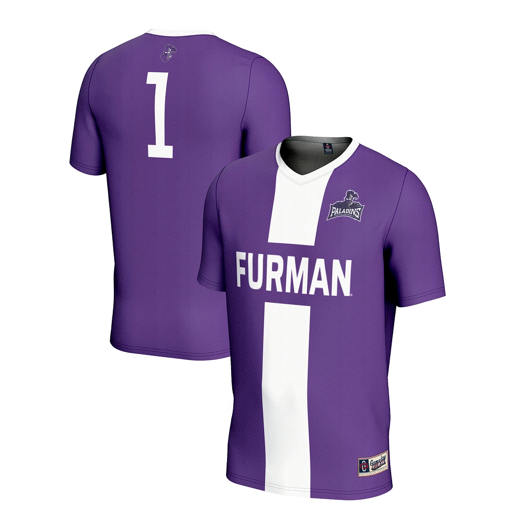 Youth GameDay Greats #1 Purple Furman Paladins Lightweight Men's Soccer Jersey