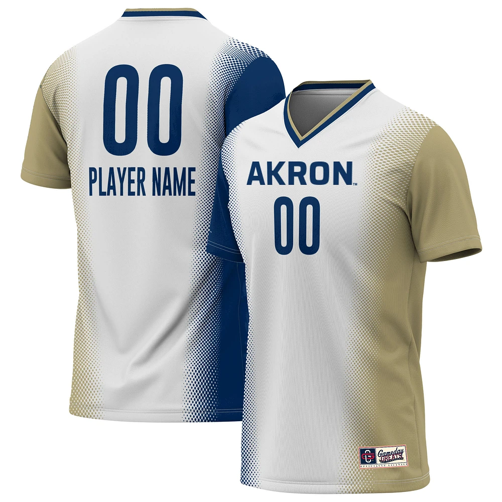 Unisex GameDay Greats White Akron Zips NIL Pick-A-Player Lightweight Soccer Jersey