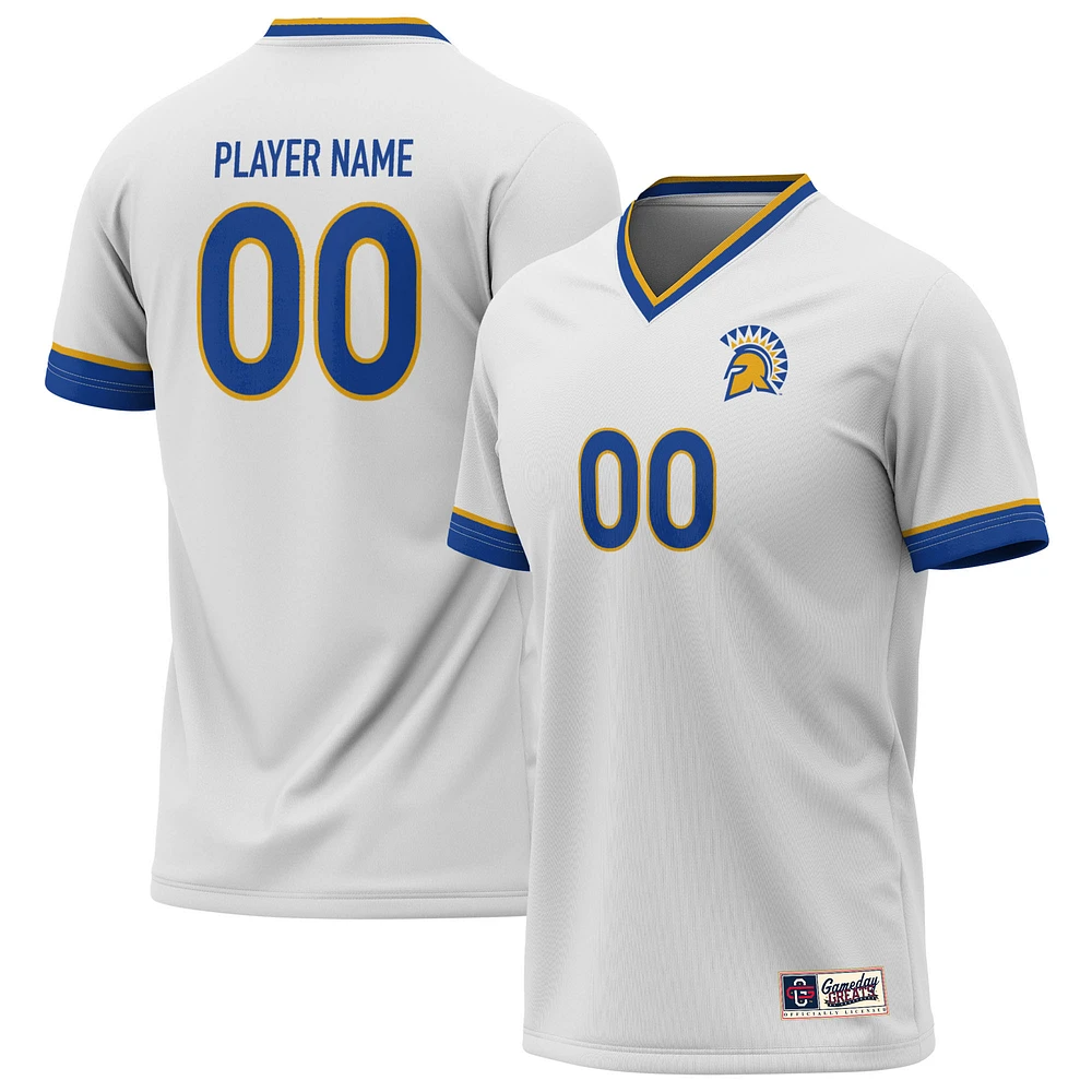 Unisex GameDay Greats White San Jose State Spartans NIL Pick-A-Player Lightweight Soccer Jersey