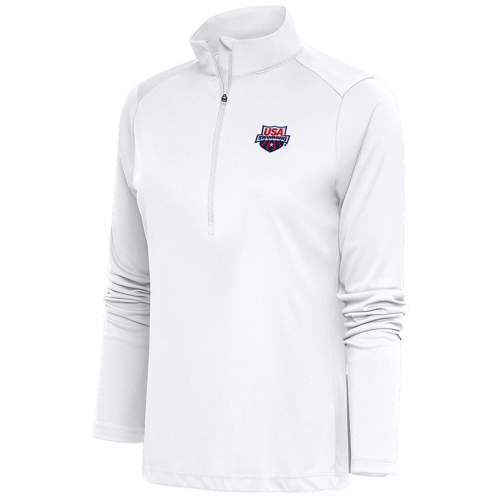 Women's Antigua USA Swimming Tribute Half-Zip Pullover Top