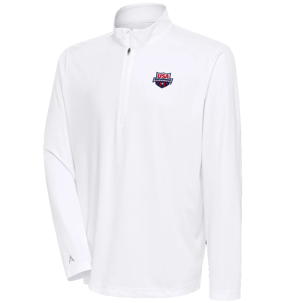 Men's Antigua USA Swimming Tribute Quarter-Zip Pullover Top