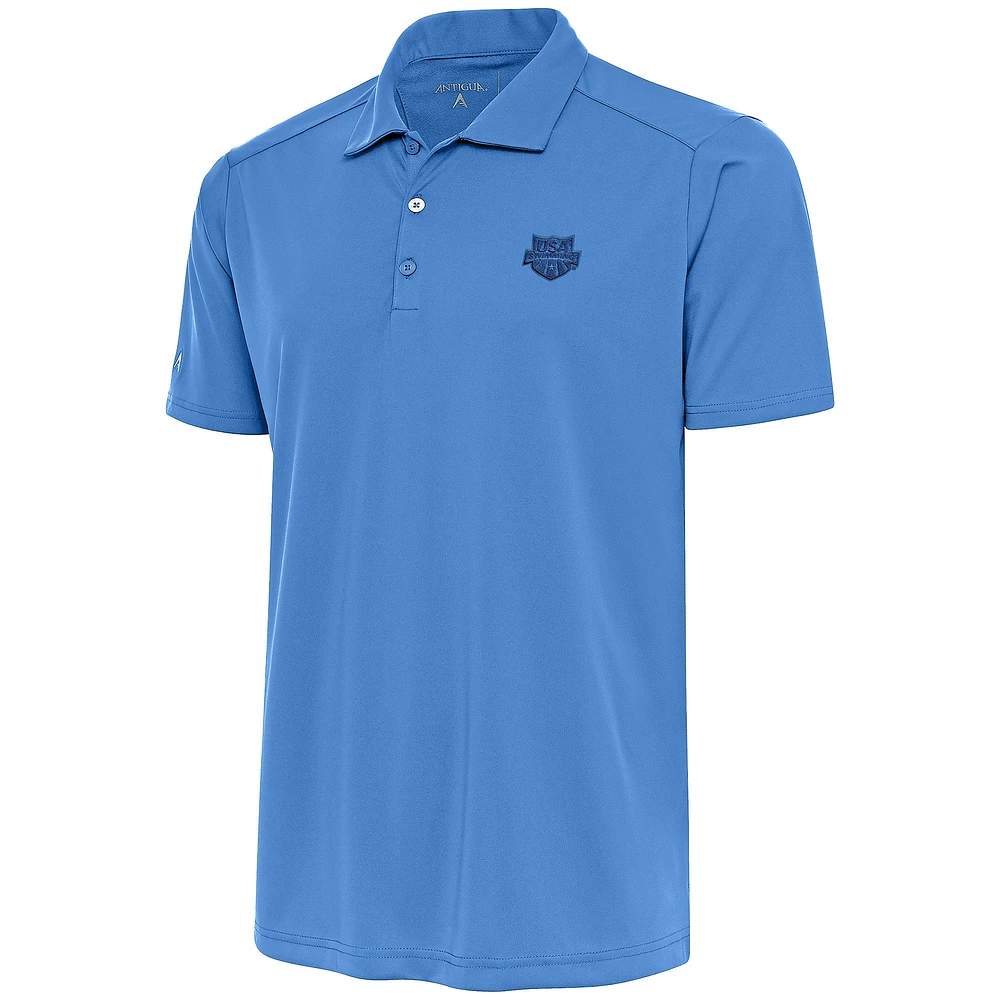 Men's Antigua Powder Blue USA Swimming Tribute Polo