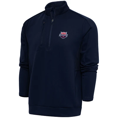 Men's Antigua Navy USA Swimming Generation Half-Zip Pullover Top