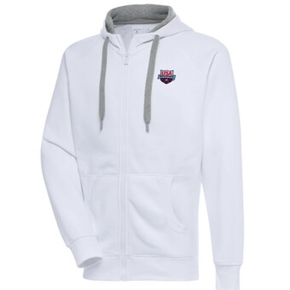 Men's Antigua USA Swimming Victory Full-Zip Hoodie