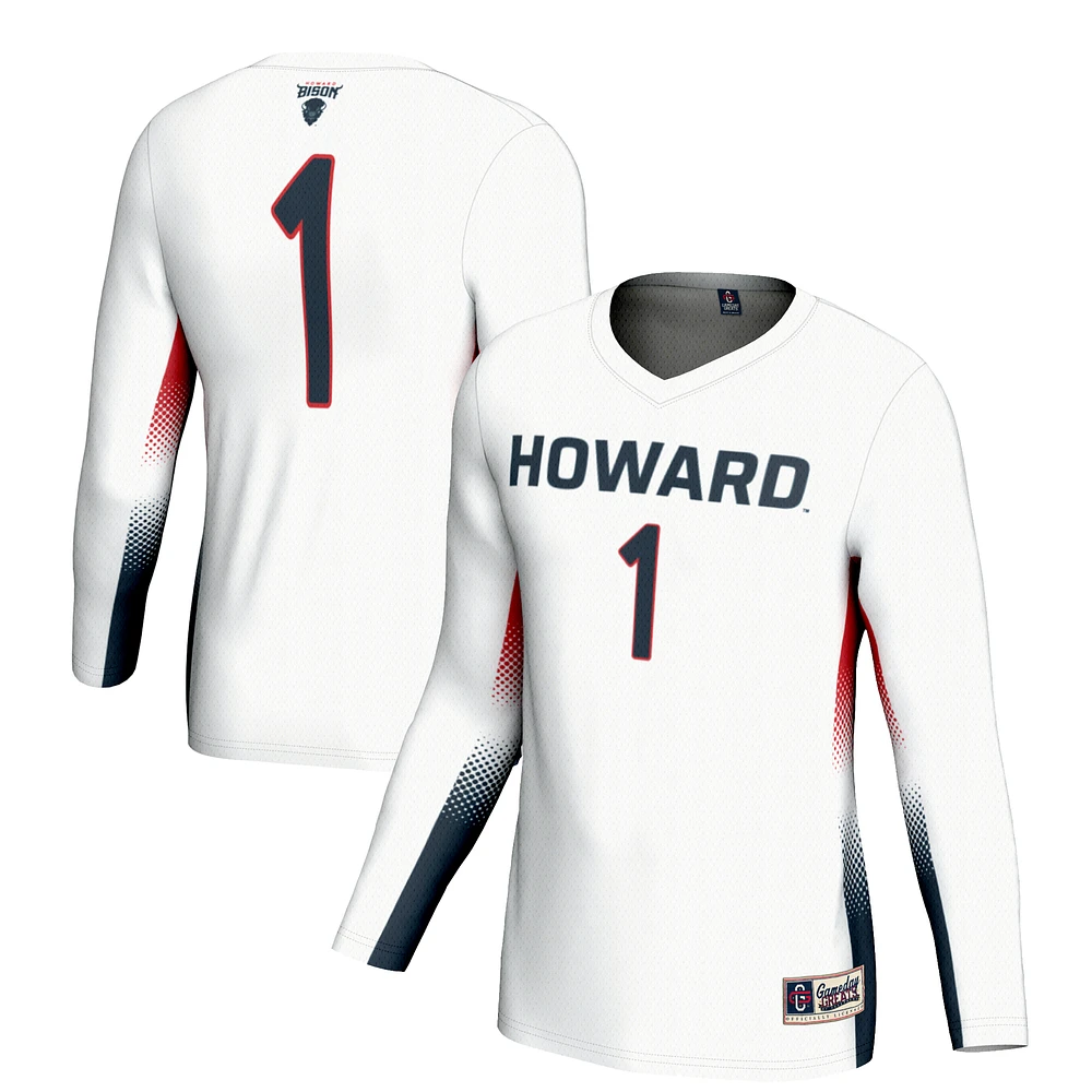 Unisex GameDay Greats #1 White Howard Bison Lightweight Volleyball Jersey