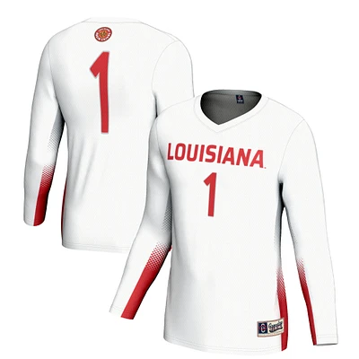 Youth GameDay Greats #1 White Louisiana Ragin' Cajuns Lightweight Women's Volleyball Jersey