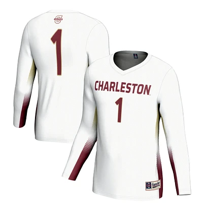 Youth GameDay Greats #1 White Charleston Cougars Lightweight Women's Volleyball Jersey